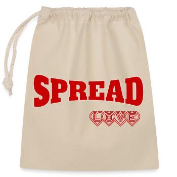 Design expressif de l’amour de la propagation - Sac cadeau en coton avec cordon (25 x 30 cm) - nature - Devant