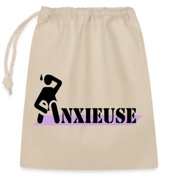 Anxieuse - Sac cadeau en coton avec cordon (25 x 30 cm) - nature - Devant