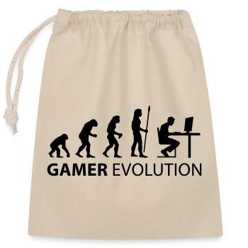 l'évolution de gamer - Sac cadeau en coton avec cordon (25 x 30 cm) - nature - Devant