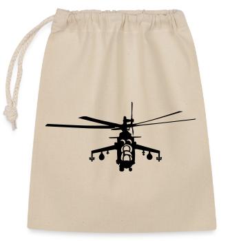 Hubschrauber Mi-24 - Verschließbarer Geschenkbeutel aus Baumwolle (25x30cm) - Natur - Vorne