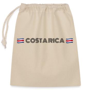 COSTA RICA - Verschließbarer Geschenkbeutel aus Baumwolle (25x30cm) - Natur - Vorne