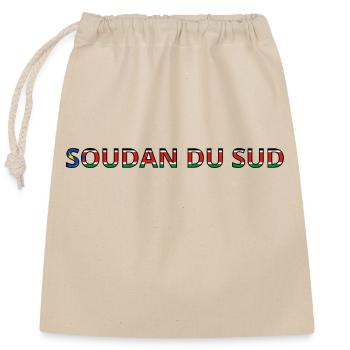 South Sudan Flag - Closable cotton gift bag (25x30cm) - nature - Front