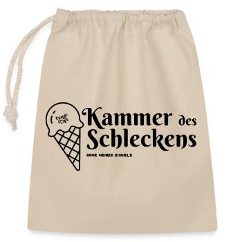 Kammer des Schleckens - Verschließbarer Geschenkbeutel aus Baumwolle (25x30cm) - Natur - Vorne