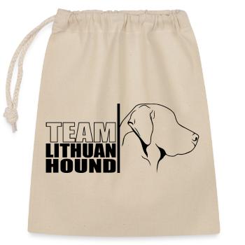 ÉQUIPE Lithuan Hound Dogs Chasse Chien de chasse Wilsigns - Sac cadeau en coton avec cordon (25 x 30 cm) - nature - Devant