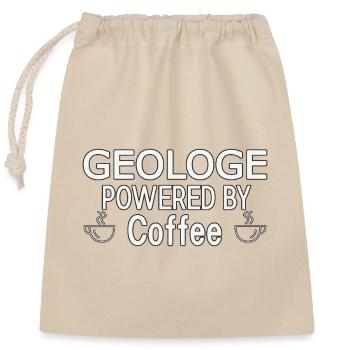 Geologist Powered By Coffee Geology - Closable cotton gift bag (25x30cm) - nature - Front