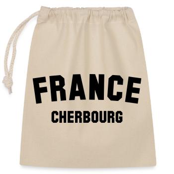 CHERBOURG France Frankreich - Closable cotton gift bag (25x30cm) - nature - Front