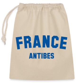 ANTIBES France Frankreich - Closable cotton gift bag (25x30cm) - nature - Front