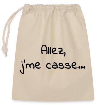 Allez_jme_casse - Sac cadeau en coton avec cordon (25 x 30 cm) - nature - Devant