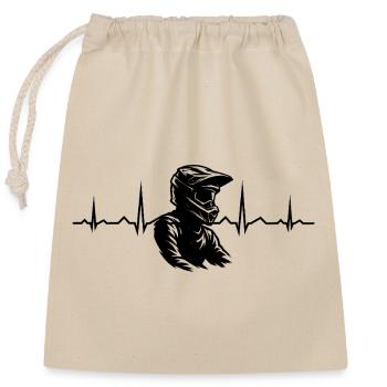 Cool motocross inspiration - Closable cotton gift bag (25x30cm) - nature - Front