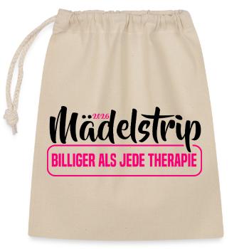 Girls Trip 2026 Mädelstour Mädlstrip Mädelstrip - Verschließbarer Geschenkbeutel aus Baumwolle (25x30cm) - Natur - Vorne