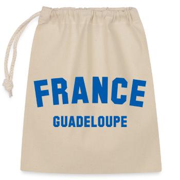 Guadeloupe France - Verschließbarer Geschenkbeutel aus Baumwolle (25x30cm) - Natur - Vorne