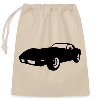 US Classic Car - Verschließbarer Geschenkbeutel aus Baumwolle (25x30cm) - Natur - Vorne