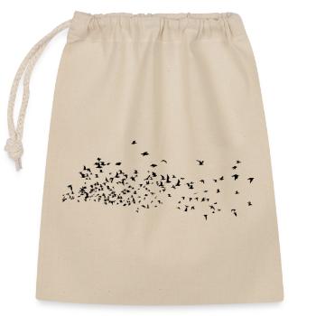 Des Animaux Oiseaux - Sac cadeau en coton avec cordon (25 x 30 cm) - nature - Devant