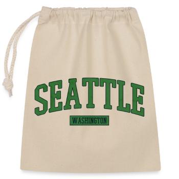 Seattle Washington USA - Closable cotton gift bag (25x30cm) - nature - Front