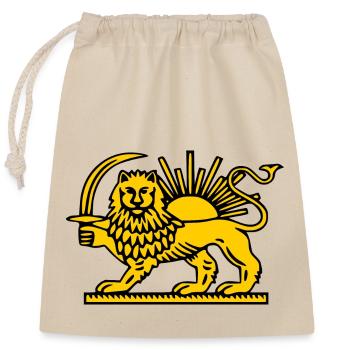 Iran - Sac cadeau en coton avec cordon (25 x 30 cm) - nature - Devant