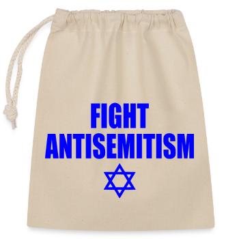 fight antisemitism - Sac cadeau en coton avec cordon (25 x 30 cm) - nature - Devant