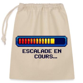 Escalation Shirt – Geek Humor Français - Closable cotton gift bag (25x30cm) - nature - Front