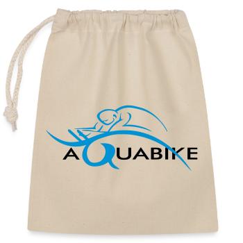 Aquabike en action - Sac cadeau en coton avec cordon (25 x 30 cm) - nature - Devant