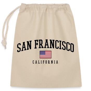 San Francisco Usa - Verschließbarer Geschenkbeutel aus Baumwolle (25x30cm) - Natur - Vorne