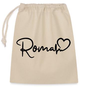 Roma Herzschlag Rom - Verschließbarer Geschenkbeutel aus Baumwolle (25x30cm) - Natur - Vorne