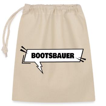 Boat builders as education - Closable cotton gift bag (25x30cm) - nature - Front