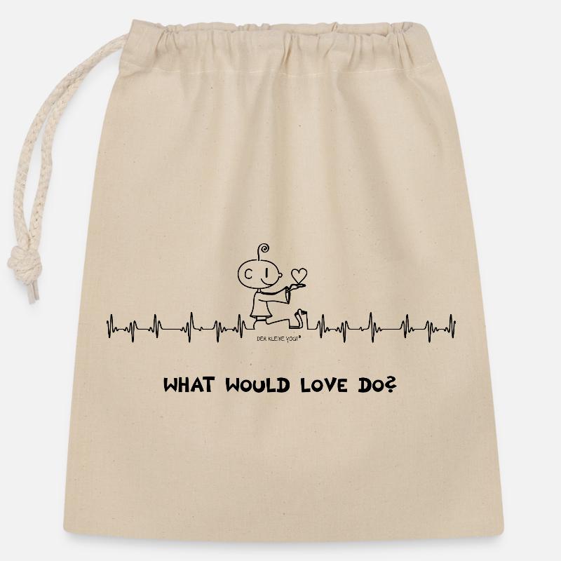 Que ferait l’amour ? - Sac cadeau en coton avec cordon (25 x 30 cm) - nature