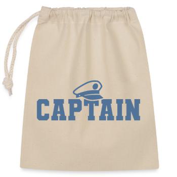 Kapitän Bootsfahrer Sailor Sailing Nautical Boat - Verschließbarer Geschenkbeutel aus Baumwolle (25x30cm) - Natur - Vorne