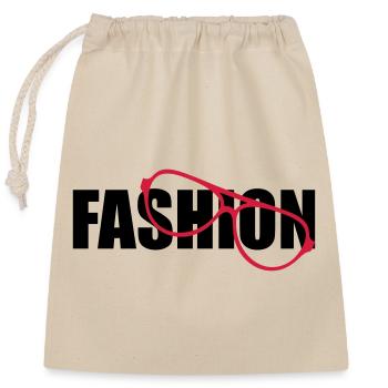 Fashion - Closable cotton gift bag (25x30cm) - nature - Front
