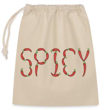 Chili épicé - Sac cadeau en coton avec cordon (25 x 30 cm) - nature - Devant