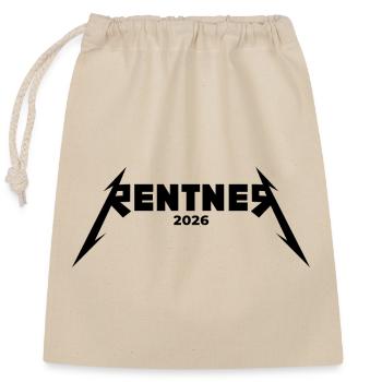 Metal Rentner 2026 Ready to Rock - Rente - Closable cotton gift bag (25x30cm) - nature - Front