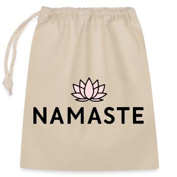 Lotus Zen Minimalist Black - Verschließbarer Geschenkbeutel aus Baumwolle (25x30cm) - Natur - Vorne