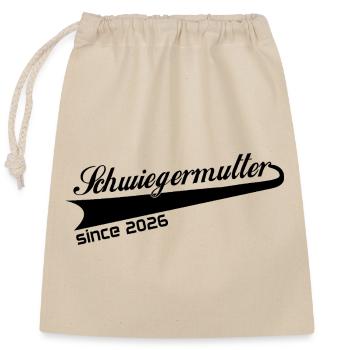 schwiegermutter 2026, beste schwiegermutter ever - Verschließbarer Geschenkbeutel aus Baumwolle (25x30cm) - Natur - Vorne