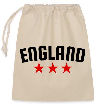 England 3 Star Design - Closable cotton gift bag (25x30cm) - nature - Front