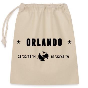 Orlando Florida Coordinates Planet Earth - Closable cotton gift bag (25x30cm) - nature - Front