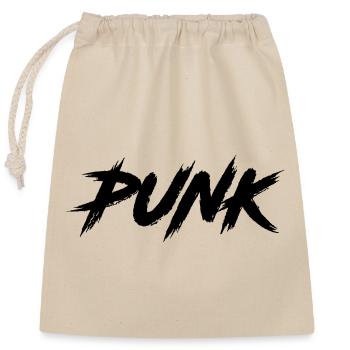 PUNK - Closable cotton gift bag (25x30cm) - nature - Front