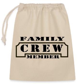 Family Crew Member - Sac cadeau en coton avec cordon (25 x 30 cm) - nature - Devant