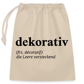 decorative Definition - Closable cotton gift bag (25x30cm) - nature - Front
