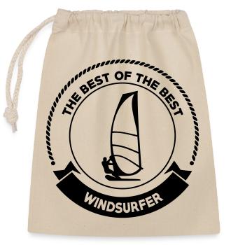 Windsurfen / Windsurfer / Windsurf / Windsurfing - Verschließbarer Geschenkbeutel aus Baumwolle (25x30cm) - Natur - Vorne