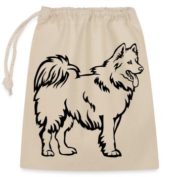 Samoyed - Closable cotton gift bag (25x30cm) - nature - Front