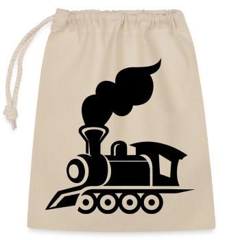 Locomotive Graphics - Closable cotton gift bag (25x30cm) - nature - Front