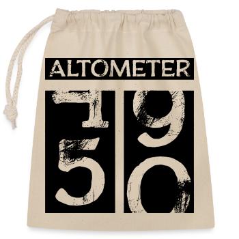 Altometer - 50 years - Closable cotton gift bag (25x30cm) - nature - Front