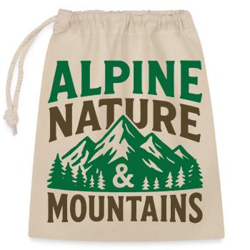 Alpine Mountains Nature Scenic Tee - Closable cotton gift bag (25x30cm) - nature - Front