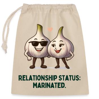 Relation à l’ail Statut Mariné Dessin animé - Sac cadeau en coton avec cordon (25 x 30 cm) - nature - Devant