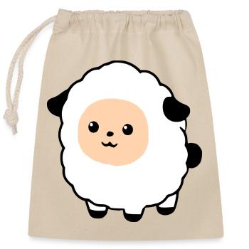 Sheep Sheep Lamb - Closable cotton gift bag (25x30cm) - nature - Front