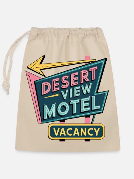 Desert View Motel - Verschließbarer Geschenkbeutel aus Baumwolle (25x30cm) - Natur