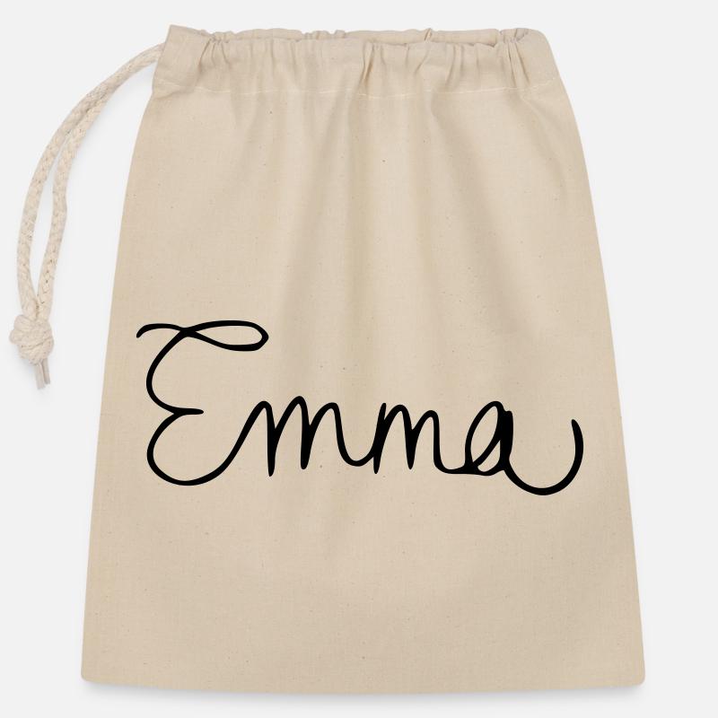 Emma - Closable cotton gift bag (25x30cm) - nature
