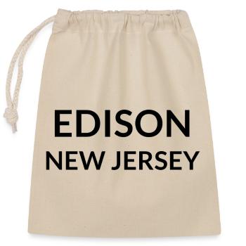 Edison New Jersey USA - Verschließbarer Geschenkbeutel aus Baumwolle (25x30cm) - Natur - Vorne