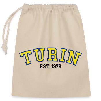 Turin gegründet 1976 - Verschließbarer Geschenkbeutel aus Baumwolle (25x30cm) - Natur - Vorne