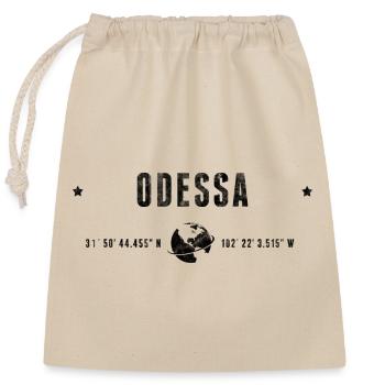 Contact Details Odessa Ukraine Vintage - Closable cotton gift bag (25x30cm) - nature - Front