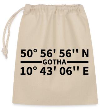 Coordonnées de Gotha - Sac cadeau en coton avec cordon (25 x 30 cm) - nature - Devant
